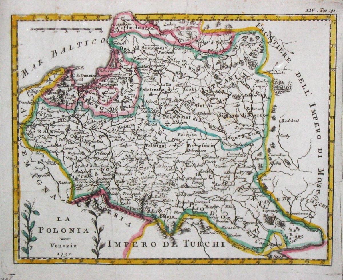 Kaart van Litouwen oude 