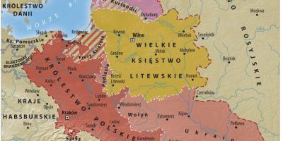 Kaart van het groothertogdom Litouwen