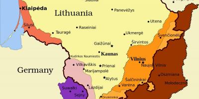 Kaart van kaunas Litouwen