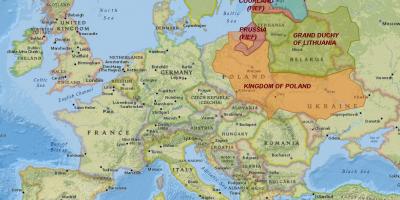 Kaart van Litouwen geschiedenis