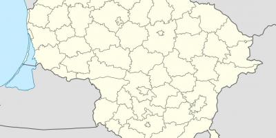 Kaart van Litouwen vector